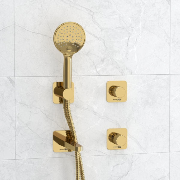 Встраиваемый комплект для ванны WasserKRAFT с лейкой и изливом A7651.303.305.280.197.207