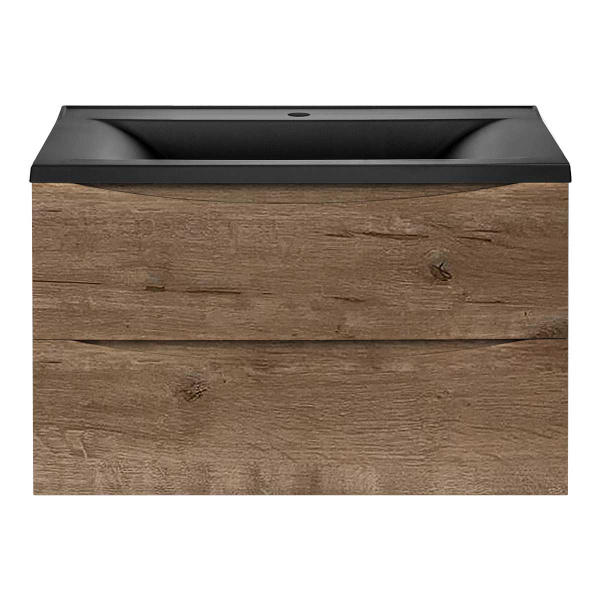 Тумба под раковину Vincea Mia 800 подвесная, 2 выкатных ящик soft close, V.Oak