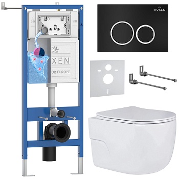 Комплект 6 в 1 RoxenBath StounFix Dual Fresh 507197 (состоит из: 710200, Santi 410260B, 530155-01)