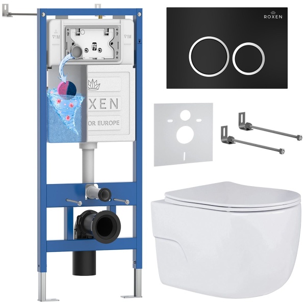 Комплект 6 в 1 RoxenBath StounFix Dual Fresh 507197 (состоит из: 710200, Santi 410260B, 530155-01)