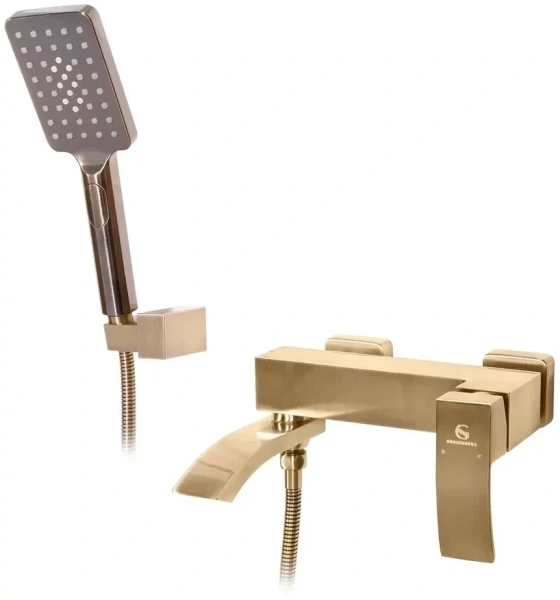 Смеситель для ванны с ручным душем Grocenberg GB8007 Бронза