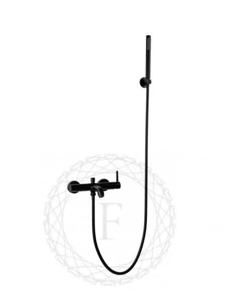 Смеситель для ванны с душем FILARETE Roun FL2120 (Черный матовый)