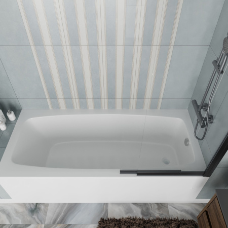 Ванна акриловая Vincea VBT-2S180-FR с каркасом 1800*800*430, пристенная, цвет белый