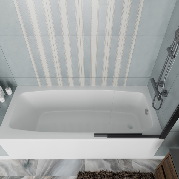 Ванна акриловая Vincea VBT-2S180-FR с каркасом 1800*800*430, пристенная, цвет белый