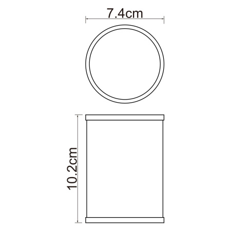 Стакан для зубных щеток WasserKRAFT Rossel K-5728
