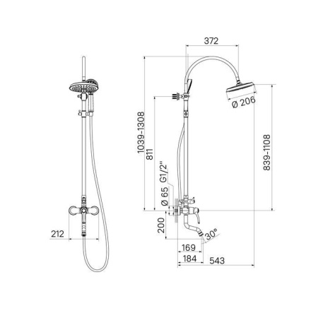Душевая система IDDIS Oldie OLDSB3Fi06
