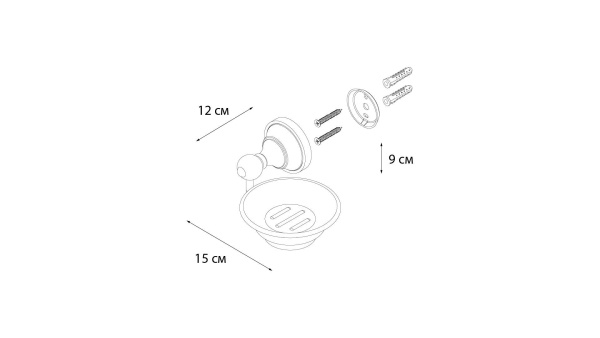 Мыльница керамика Fixsen Bogema Gold FX-78508G