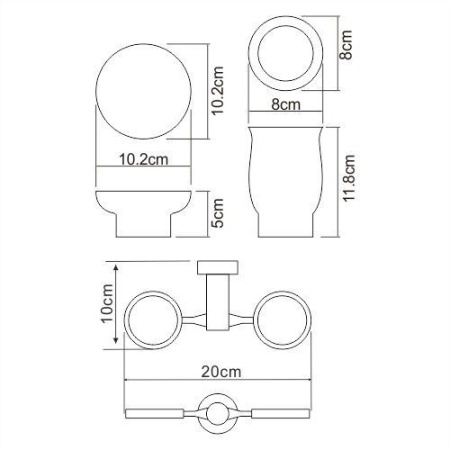 Держатель стакана и мыльницы WasserKRAFT K-24226