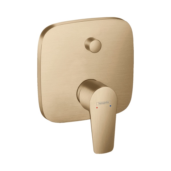 Hansgrohe Talis E Смеситель для ванны однорычажный скрытый монтаж со встроенной защитной комбинацией черный матовый 71474670