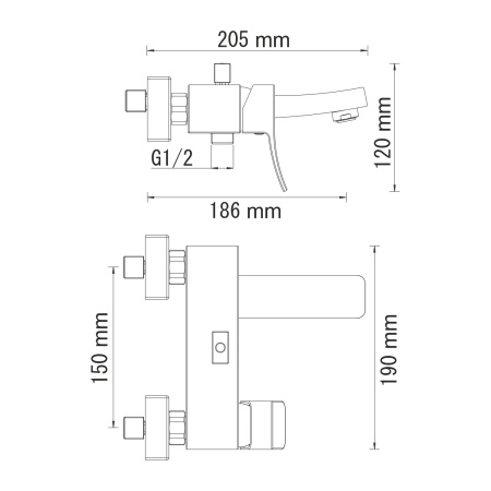 Смеситель для ванны WasserKRAFT Exter 1601
