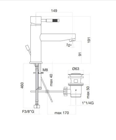 Смеситель для раковины Fiore Xenon 44CR5276, хром
