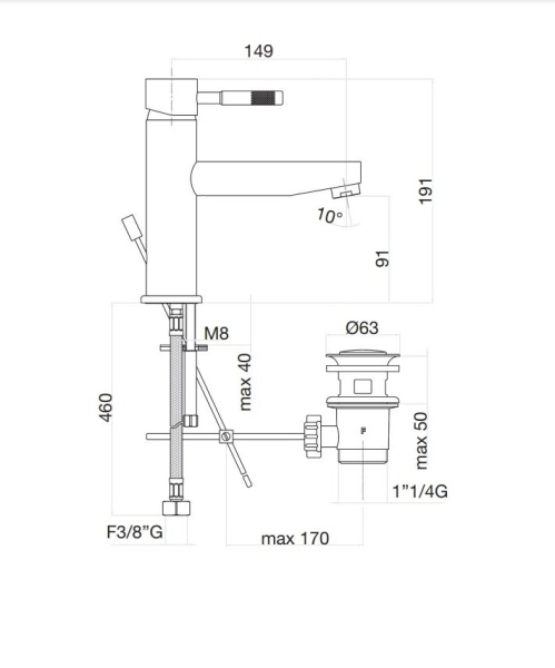 Смеситель для раковины Fiore Xenon 44CR5276, хром