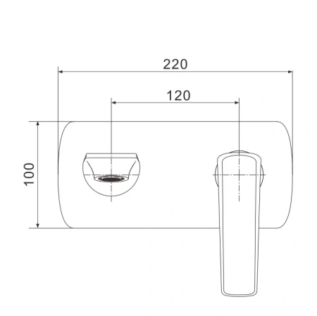 Смеситель для раковины встраиваемый Rose R13F R1341F, белый/хром