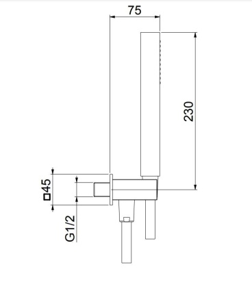 Душевой гарнитур Fiore Kube 30CR8785, хром