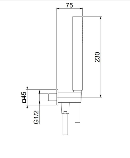 Душевой гарнитур Fiore Kube 30NN8785, черный