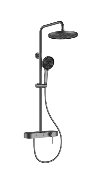 Душевая стойка VSFS-402GM, вороненая сталь
