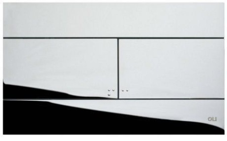 Панель механическая двойная SLIM, пластик, хром глянцевый, OLI 659044