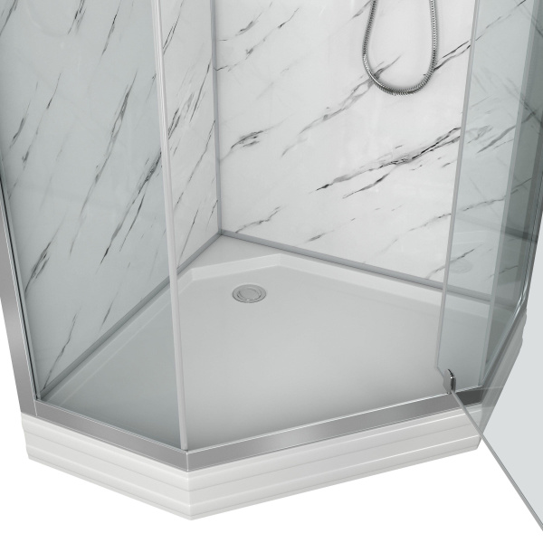Душевая кабина Niagara Luхe NG-7702DM 100х100х212, низкий поддон 15 см, стенки мрамор