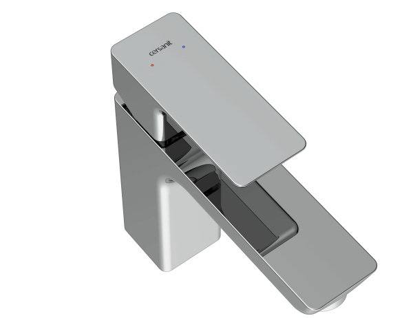 Смеситель для раковины Cersanit GEO однорычажный клик клак, 63039