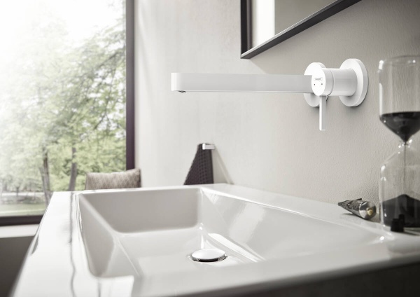 Hansgrohe Finoris Смеситель для раковины однорычажный скрытого монтажа настенный с изливом 22.8 см хром 76050000