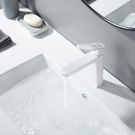 Смеситель для раковины Shevanik S4501C, белый