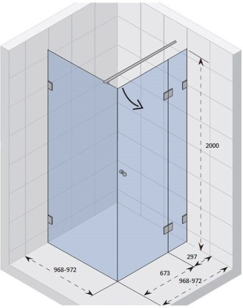 Душевой уголок Riho Scandic Mistral M203 100х100 R GX0007402