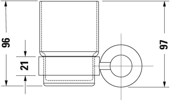 Держатель для стакана Duravit D-Code стакан слева 0099191000