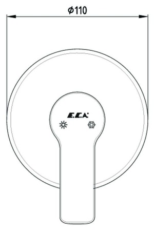 Смеситель для душа E.C.A. Luna 102152007EX