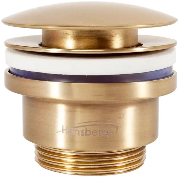 Донный клапан для раковины Hansberge H107 Золото матовое