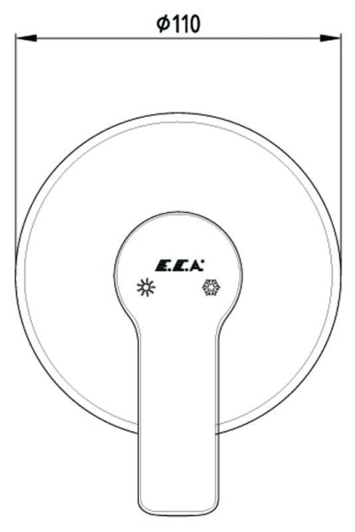 Смеситель для душа E.C.A. Luna 102152007EX