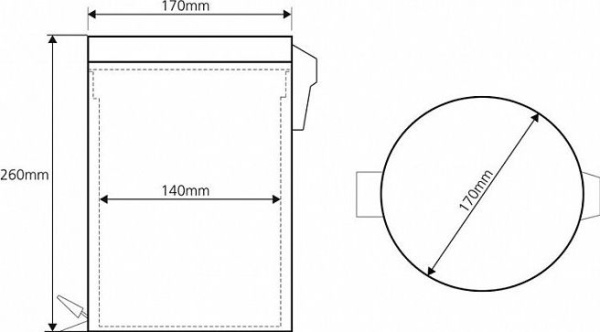 Ведро для мусора Bemeta Hotel 104315022 (3 литра)