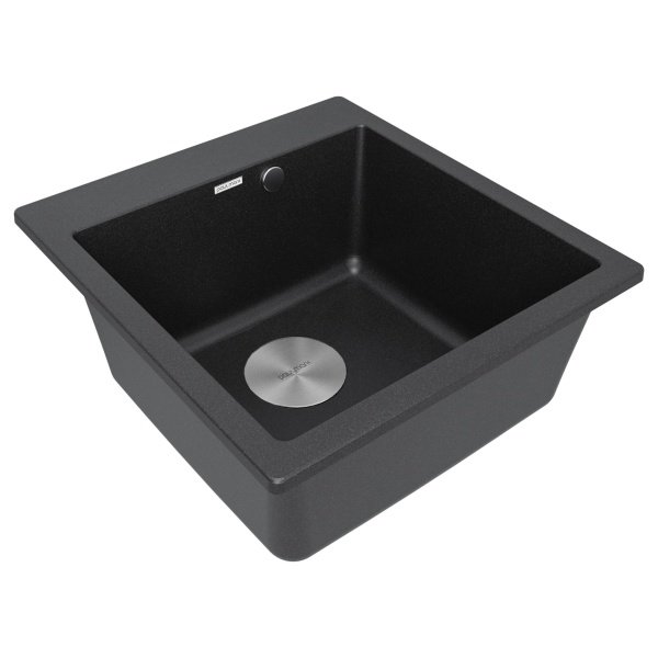 Мойка KANTE 50, IT-GRANIT, PM105152-BL, черный гранит, 510х520, Paulmark