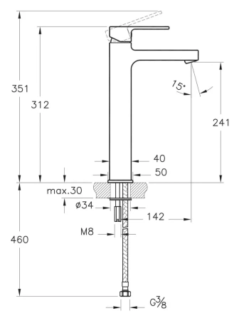 Смеситель для раковины VitrA Q Line A40798EXP