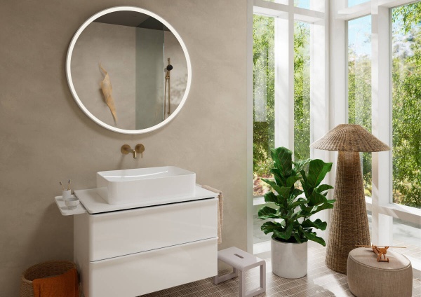 Смеситель для раковины Hansgrohe Tecturis S CoolStart EcoSmart 73351140 шлиф. бронза 73351140