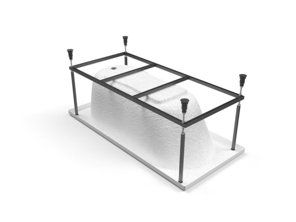 Акриловая ванна с каркасом Cersanit NIKE 150x70 ультра белый 63346 + K-RW-NIKE*150n