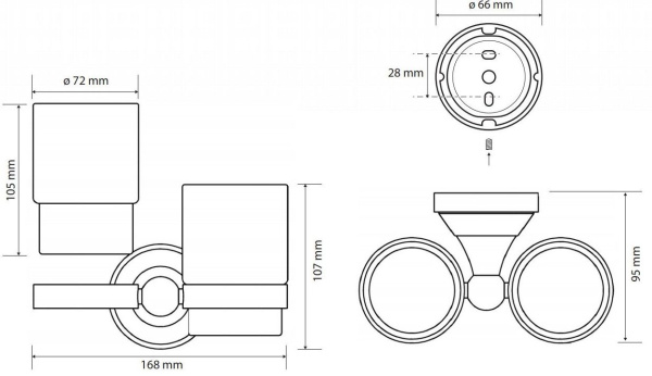 Стакан Bemeta Kera 144710027 (двойной)