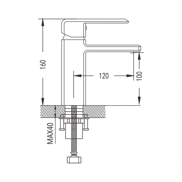 Смеситель для раковины Shevanik S8801, хром
