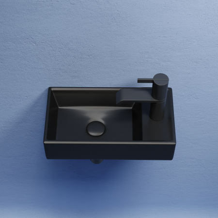 Умывальник Ceramicanova подвесной прямоугольный (чаша слева, отверстие под смеситель справа) Element 407x217x100