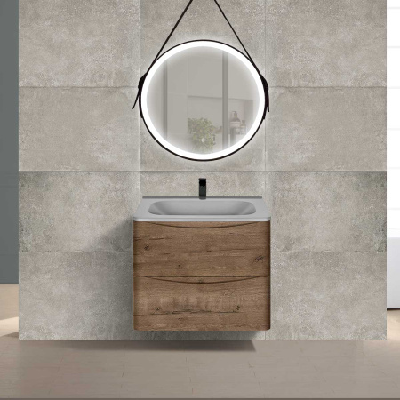 Тумба под раковину Vincea Paola 600 подвесная, 2 выкатных ящика soft close, V.Oak