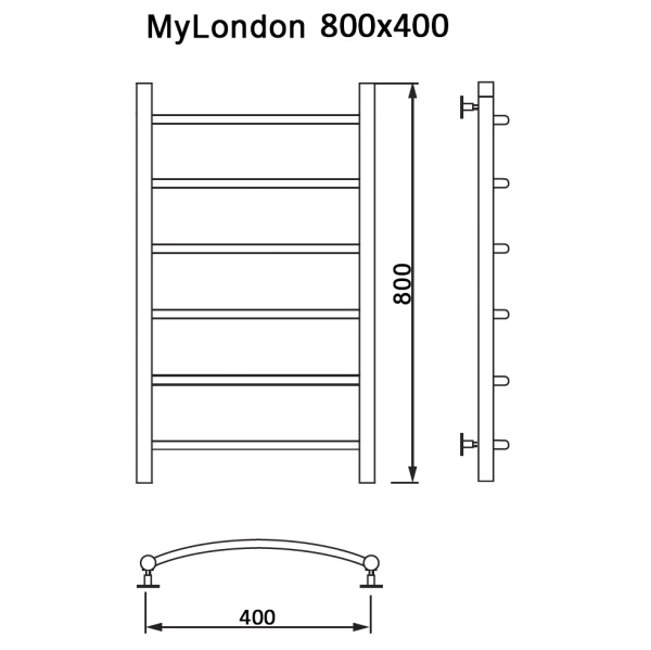 Полотенцесушитель MYFREA My London 80/40