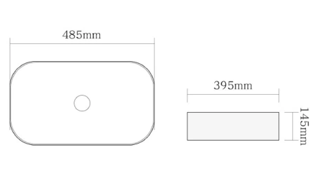 Раковина керамическая (накладная)  SantiLine SL-1105MB