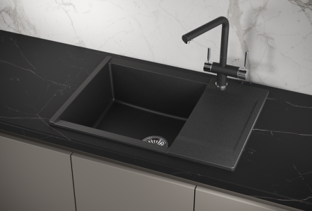 Мойка для кухни Granula Estetica 7003 черный, 70х50 см, прямоугольная