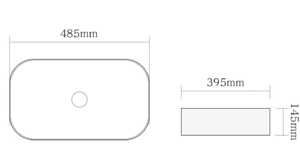 Раковина керамическая (накладная)  SantiLine SL-1105MB