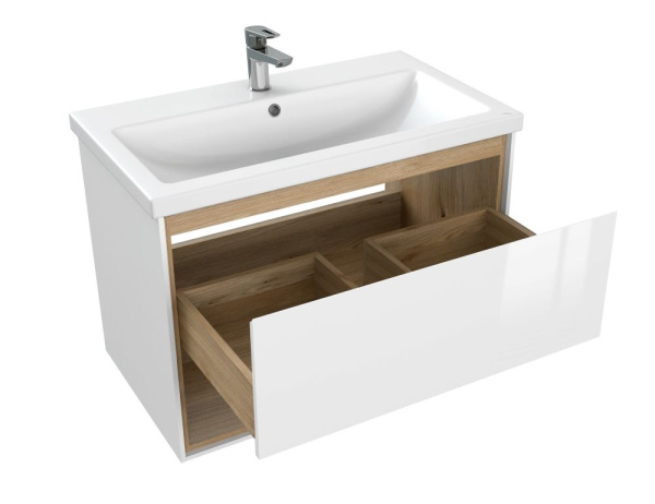 Тумба под раковину подвесная Cersanit LOUNA 80 для COMO 80 белый, 64071