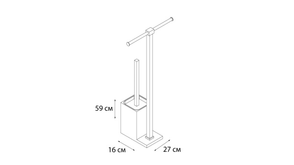 Стойка напольная б/д двойной + ерш Fixsen Rainbow FX-32-04 зеленая