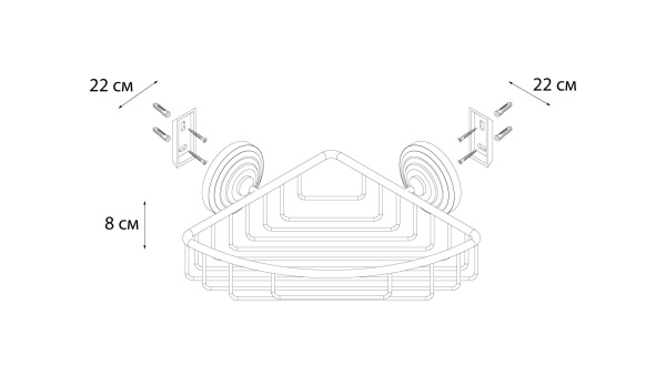Мыльница решетка угловая Fixsen Retro FX-83809B