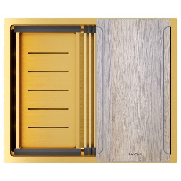 Мойка нерж. сталь NEXT-MULTI SINK 54 UNI, PM785445-BG, брашированное золото, 540х450мм, Paulmark