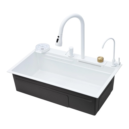 Многофункциональная кухонная мойка Savol S-SC003W, белый