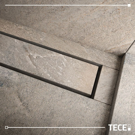 Дренажный канал TECE TECEdrainline для укладки натурального камня Серебристый металлик 650800