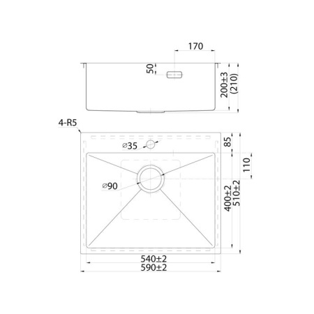 Мойка IDDIS Haze 590х510 сатин HAZ59S0i77